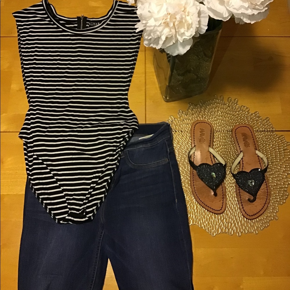 White &black bodysuit. Side boob cut.